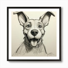 Portrait Of A Dog 3 Art Print