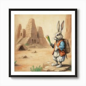 Rabbit In The Desert 10 Art Print