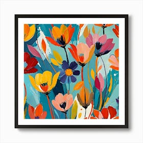 Colorful Flowers 21 Art Print