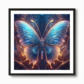 Abstract Butterfly Art Print