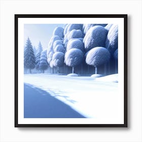 Snowy Forest 8 Art Print
