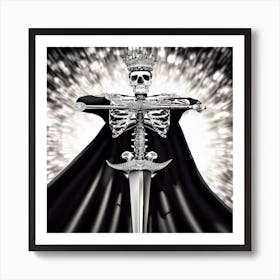 Skeleton With Sword 6 Art Print