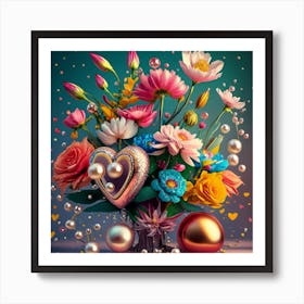 Bouquet Of Flowers Art Print