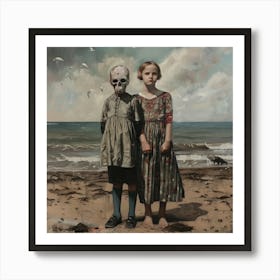 Surreal Beach Memories Art Print