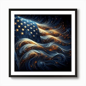 Usa Flag Art Print