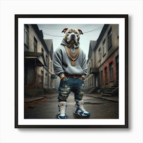 Hip Hop Bulldog 1 Art Print