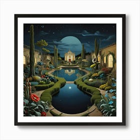 Night In The Garden Art Print