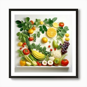 A wonderful assortment of fruits and vegetables 2 Art Print