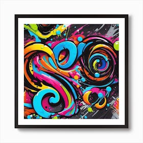 Colorful Swirls 1 Art Print