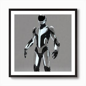 Futuristic Man In Suit 17 Art Print