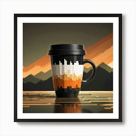 Pixel Coffee Cup 1 Art Print