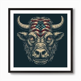 American Bull Head Art Print