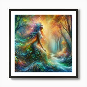 Musa rainbow colors Art Print