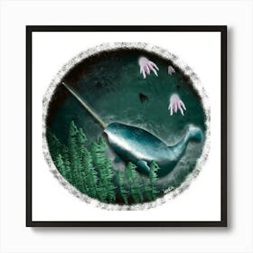 Narwhal/Narvale Art Print