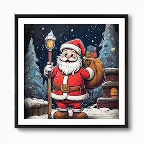 Christmas Santa 1 Art Print