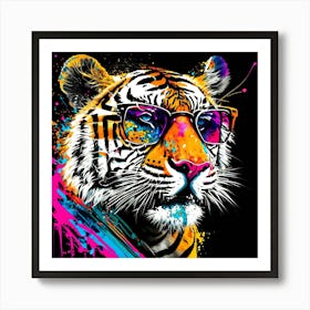 Colorful Tiger 2 Art Print