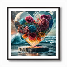 Heart Of Roses 2 Art Print