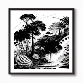 Jungle Landscape 3 Art Print