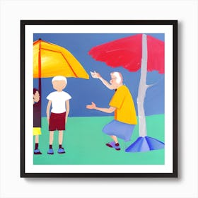 Umbrellas 3 Art Print