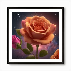 Roses In Space 4 Art Print