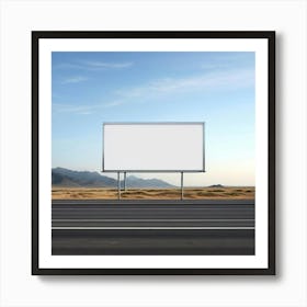Mock Up Blank Billboard Roadside Advertising Large Outdoor Customizable Template Unprinted (39) Art Print