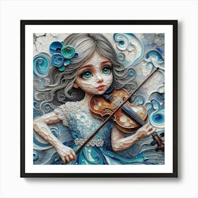 Violin Girl Art Print