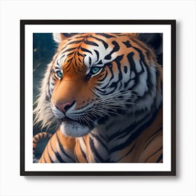 Tiger With A Majestic Look Art Print