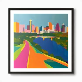 Abstract Travel Collection Austin Texas 3 Art Print