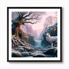 Deer In The Forest 2 Art Print