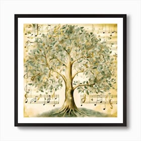 Tree Of Music 2 Art Print