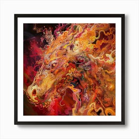 Abstract Horse Painting Art Print