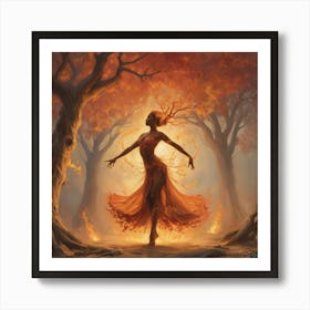 Fire Tree Dance Art Print 1 Art Print