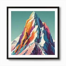 Colorful Mountain Art Print