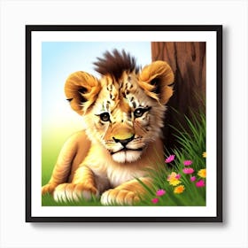 Lion Cub 3 Art Print