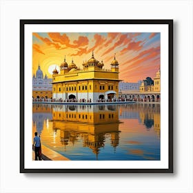 Golden Temple Amritsa Affiche