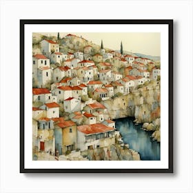 Greece Village 1 Art Print