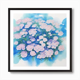 Dreamshaper V7 Abstract Art Water Colors Candytuft With White 0 (1) Art Print