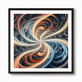 Interstellar laser light line pattern abstract art 18 Art Print