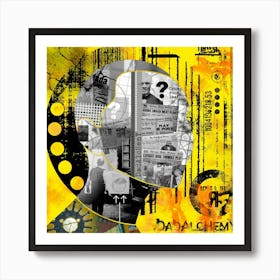 Collage Face 18 Art Print