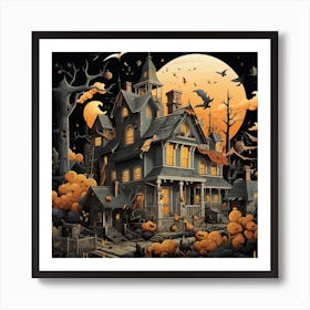 Haunted House Art Print