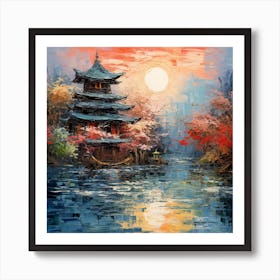 Asian Pagoda 1 Art Print