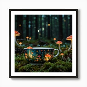 Cup Of Tea In The Forest 5 Art Print