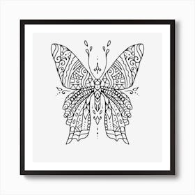 Butterfly Mandala 06 Art Print