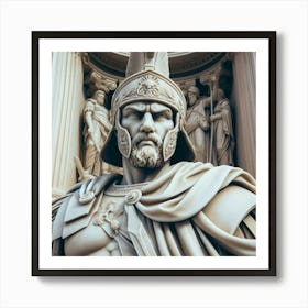 Statue Of Sparta Art Print