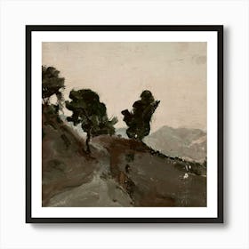 Trees On A Hillside Art Print