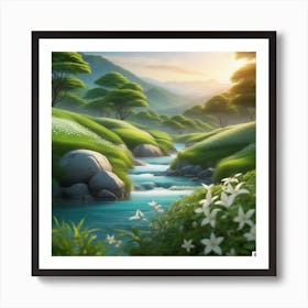 Landscape Painting 200 Art Print