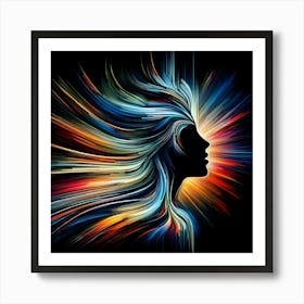 Abstract Woman's Head Art Print