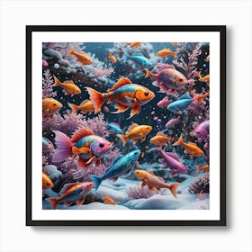 Colorful Fishes Art Print