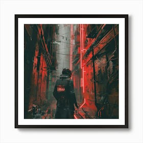 Moody Cyberpunk Scene Art Print