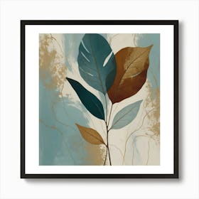 Abstract Leaves Art Print